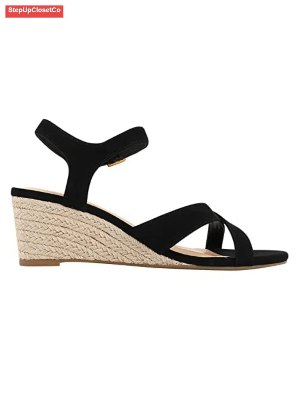 Women's Wedge Sandals Ankle Strap Espadrille Open Toe Low Heel